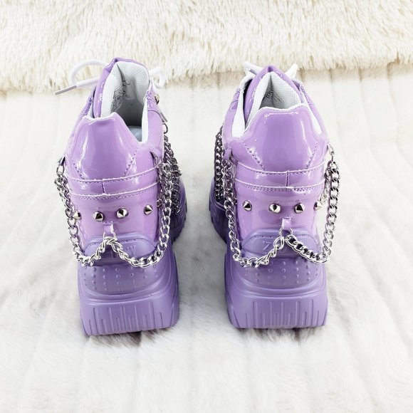 Space Candy Platform Lilac Purple Hidden Wedge Sneaker RESTOCKED - Picture 10 of 17